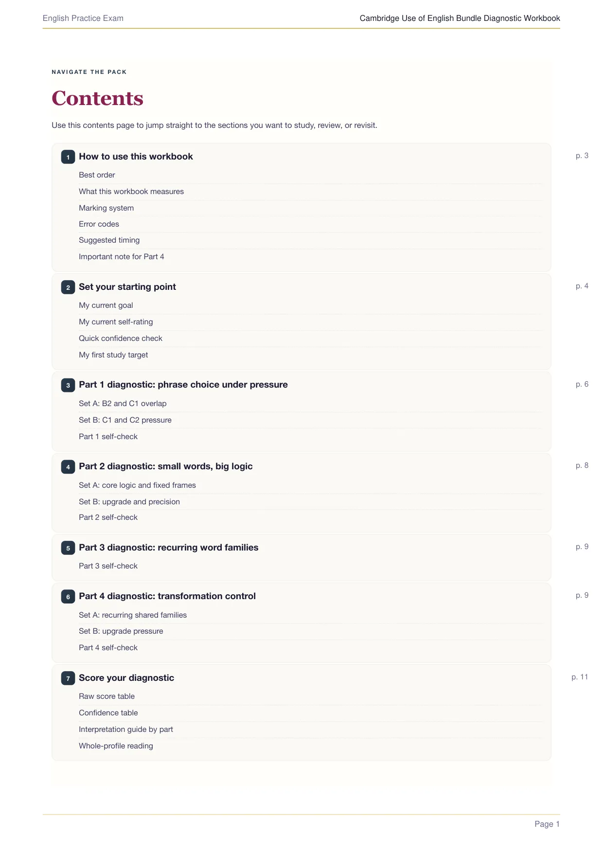 Diagnostic Workbook